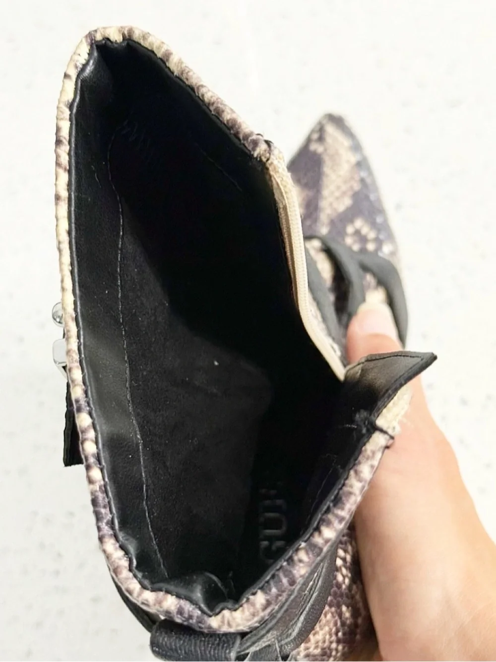 GUESS Paisley 2 Snake Print Ankle Booties Size 6 Pointed Toe Stiletto Heels - Picture 12 of 14